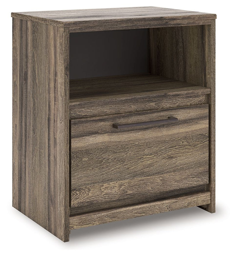 Elbrim - One Drawer Night Stand - Brown - R&R Furniture Gallery (Fountain Valley, CA)