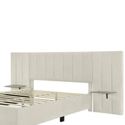 Upholstered Platform Bed With Big Headboard - R&R Furniture Gallery (Fountain Valley, CA)