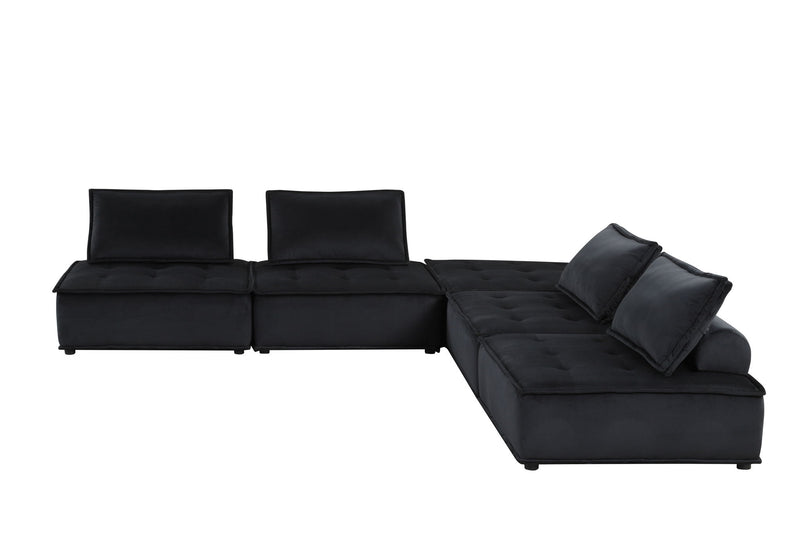 Lilola Home Anna modular sofa in a stationary sectional design with plush cushions and modern styling.
