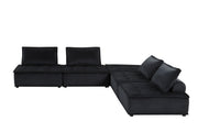 Lilola Home Anna soft modular sofa in neutral fabric, showing its comfortable, contemporary stationary sofa design.