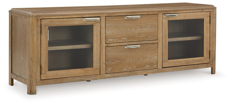 Rencott - Extra Large TV Stand - Light Brown - R&R Furniture Gallery (Fountain Valley, CA)