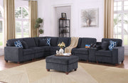 Lily - Sectional Sofa With Ottoman - Black - R&R Furniture Gallery (Fountain Valley, CA)