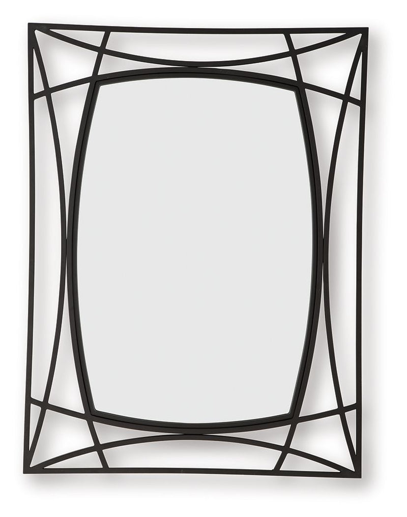 Freenville - Accent Mirror - Black - R&R Furniture Gallery (Fountain Valley, CA)
