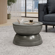Modern iron hourglass coffee table by Noble House featuring a sleek design and sturdy construction.