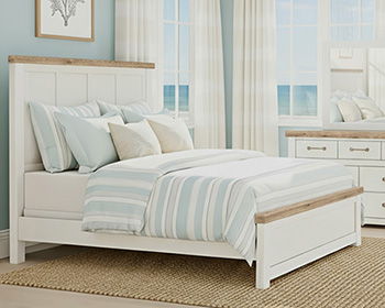 Savonport - Seven Drawer Dresser - White / Brown - R&R Furniture Gallery (Fountain Valley, CA)
