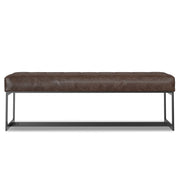 Penelope - Ottoman Bench With Genuine Leather Upholstery - Brown - R&R Furniture Gallery (Fountain Valley, CA)