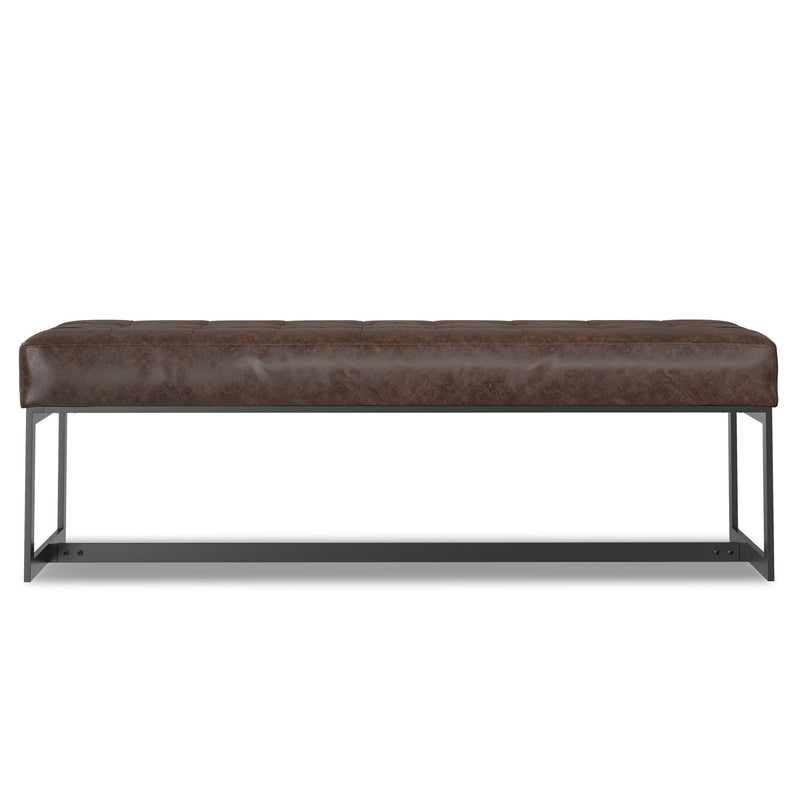 Penelope - Ottoman Bench With Genuine Leather Upholstery - Brown - R&R Furniture Gallery (Fountain Valley, CA)