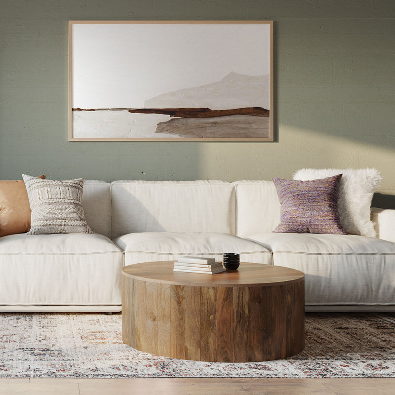 Millbury - Drum Coffee Table - Natural - R&R Furniture Gallery (Fountain Valley, CA)