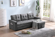 Ashlyn - Reversible Sleeper Sectional Sofa With Storage Chaise, USB Charging Ports And Pocket - R&R Furniture Gallery (Fountain Valley, CA)