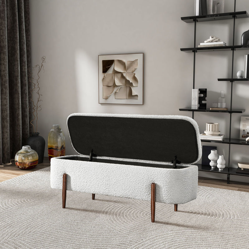 Sarna - Storage Bench - Ivory - R&R Furniture Gallery (Fountain Valley, CA)