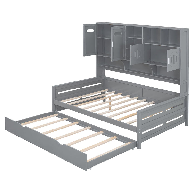 Daybed With All-In-One Cabinet And Shelf - R&R Furniture Gallery (Fountain Valley, CA)