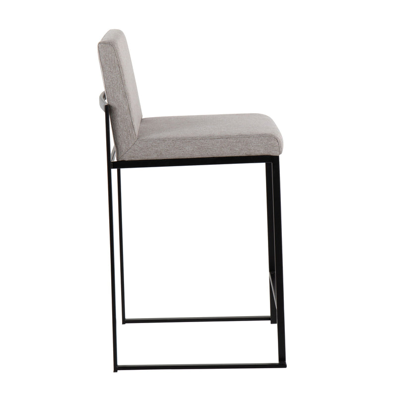 Lumi Source Fuji modern high back counter stool set with sleek design and contemporary style, perfect for kitchen or bar area.