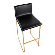 Set of two Lumi Source Mara contemporary upholstered barstools with cushioned seats and sleek modern design.