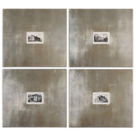 Historical Buildings - Framed Art (Set of 4) - Silver