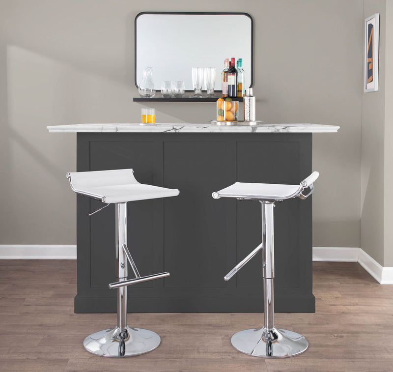 Lumi Source Mirage Ale adjustable bar stool with contemporary design, featuring a sleek seat and adjustable height mechanism.