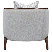 Houston - Matching Chair - Pebble / Walnut - R&R Furniture Gallery (Fountain Valley, CA)