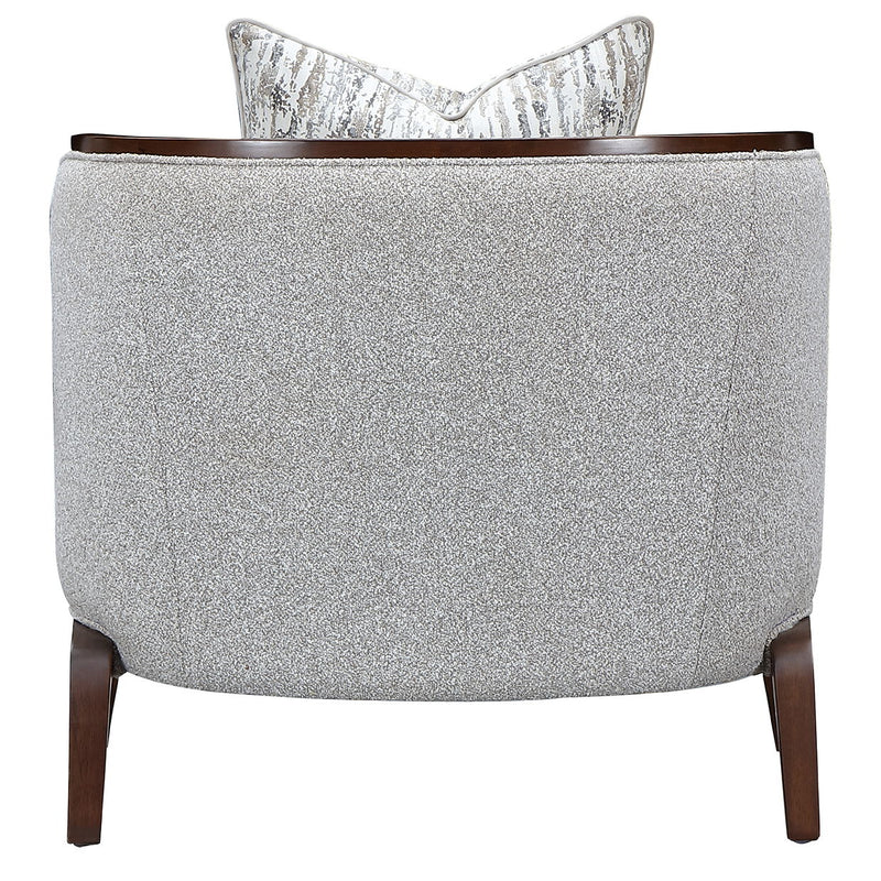 Houston - Matching Chair - Pebble / Walnut - R&R Furniture Gallery (Fountain Valley, CA)