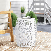 Modern metal end table by Noble House, large with a sleek design, featuring a sturdy metal frame and a spacious tabletop.