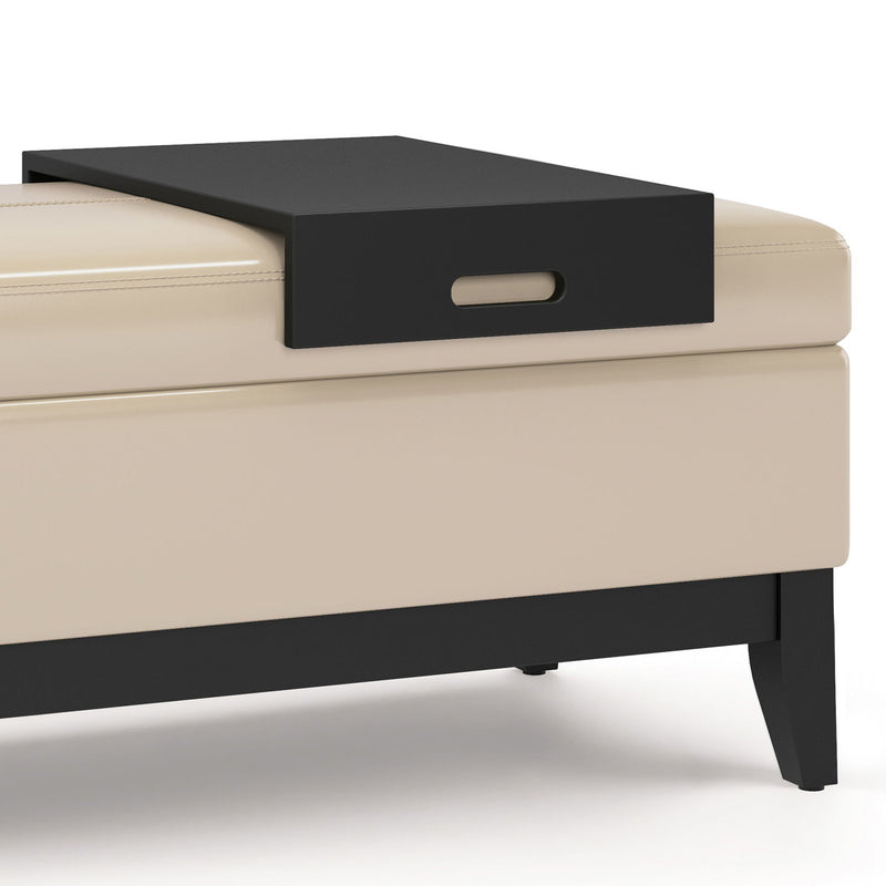 Oregon - Contemporary Storage Ottoman Bench With Tray - R&R Furniture Gallery (Fountain Valley, CA)