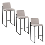 Lumi Source Fuji high back barstool with elegant contemporary design, featuring sleek lines and comfortable seating.