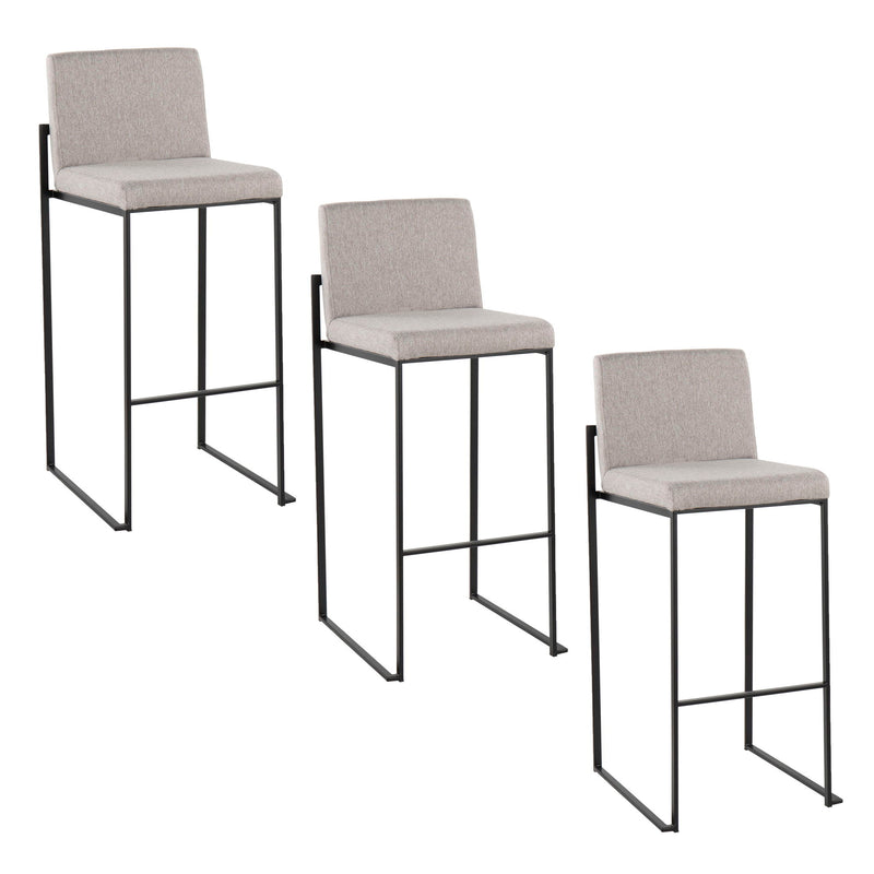 Lumi Source Fuji high back barstool with elegant contemporary design, featuring sleek lines and comfortable seating.