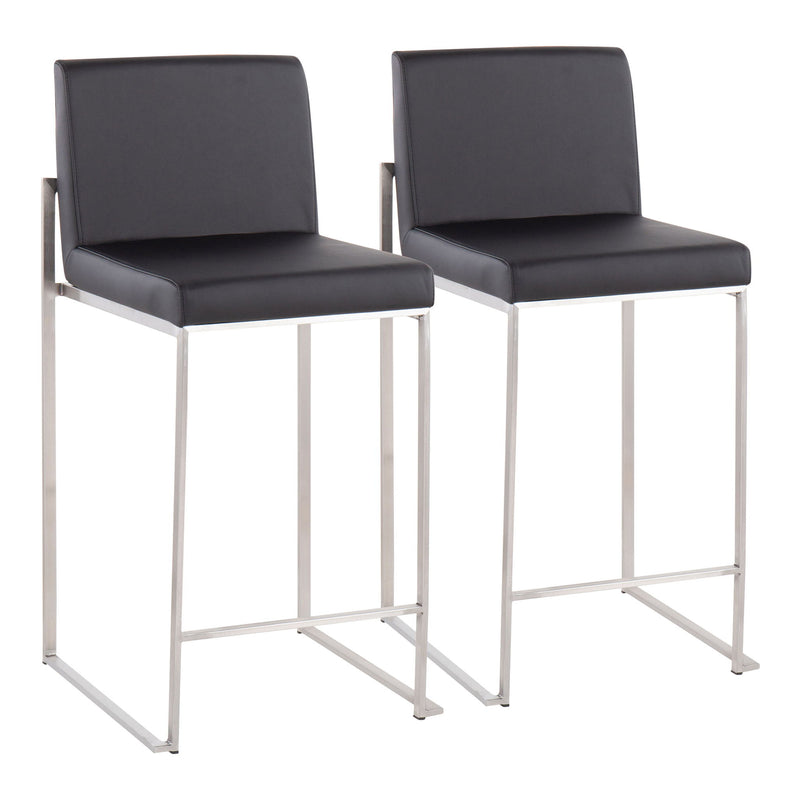 Lumi Source Fuji contemporary high back counter stool with functional design, featuring sleek style and supportive seating.
