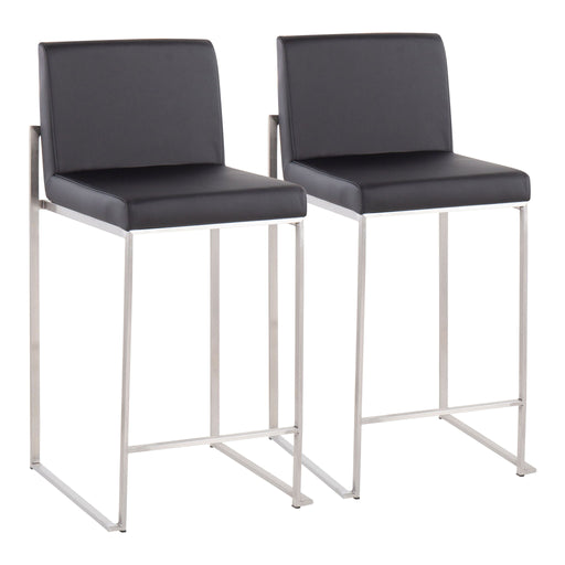Lumi Source Fuji contemporary high back counter stool with functional design, featuring sleek style and supportive seating.