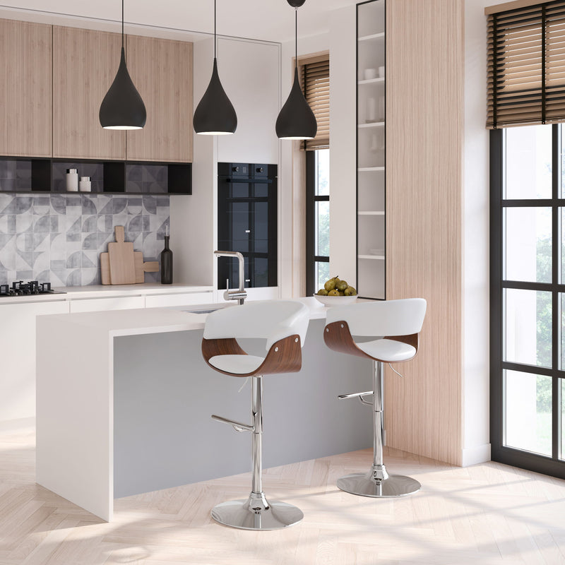 Sheldon - Upholstered Adjustable Swivel Bar Stool - R&R Furniture Gallery (Fountain Valley, CA)