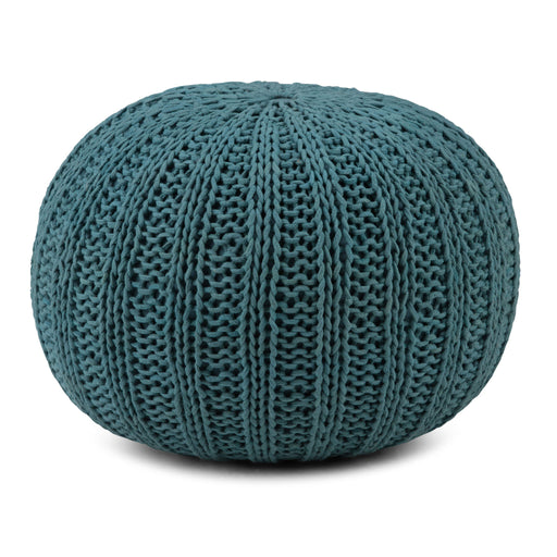 Shelby - Handcrafted Hand Knit Round Pouf - R&R Furniture Gallery (Fountain Valley, CA)