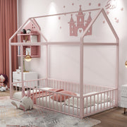 Metal Bed House Bed Frame With Fence - R&R Furniture Gallery (Fountain Valley, CA)