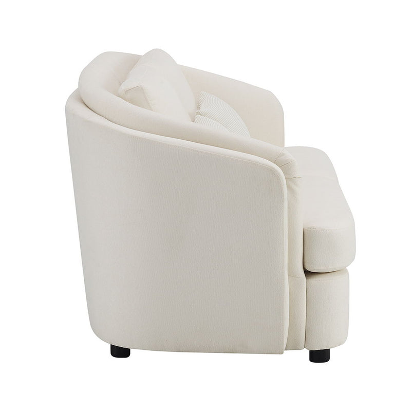 Mariko - Loveseat With 2 Pillows - Beige Linen - R&R Furniture Gallery (Fountain Valley, CA)