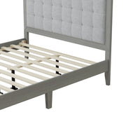 Mid Century Modern Platform Bed With Upholstered Headboard - R&R Furniture Gallery (Fountain Valley, CA)