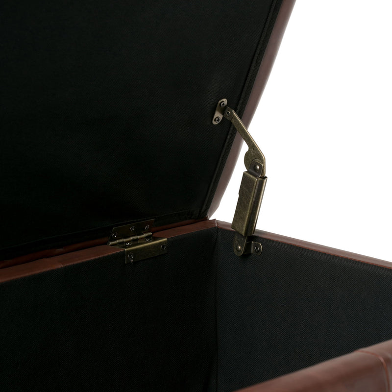 Emily - Storage Ottoman - Cognac - R&R Furniture Gallery (Fountain Valley, CA)
