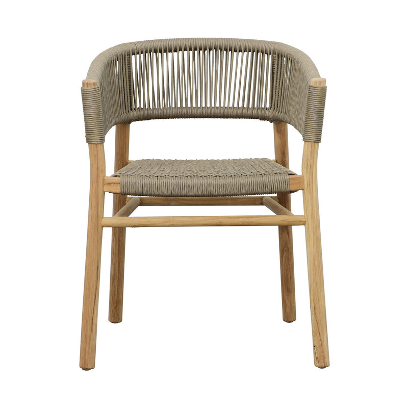 Bettina - Outdoor Dining Chair - Natural And Taupe