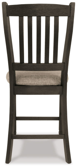 Tyler Creek - Upholstered Barstool (Set of 2) - Black / Grayish Brown - R&R Furniture Gallery (Fountain Valley, CA)