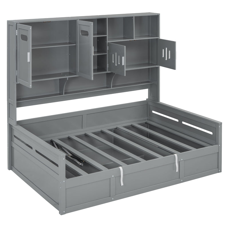 Daybed With All-In-One Cabinet And Shelf - R&R Furniture Gallery (Fountain Valley, CA)