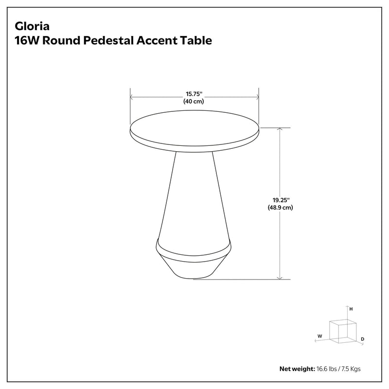 Gloria - Cast Aluminum Side Table - Black - R&R Furniture Gallery (Fountain Valley, CA)