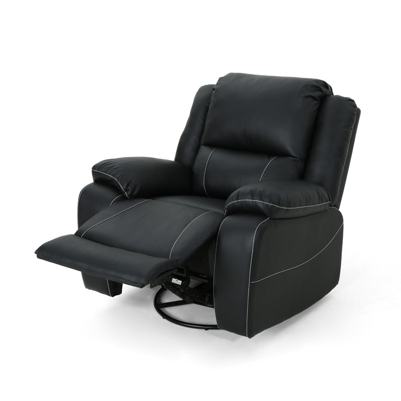 Stylish Wide Manual Swivel Standard Recliner - R&R Furniture Gallery (Fountain Valley, CA)