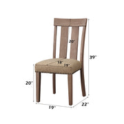 Nathaniel - Side Chair (Set of 2) - Fabric & Maple - R&R Furniture Gallery (Fountain Valley, CA)
