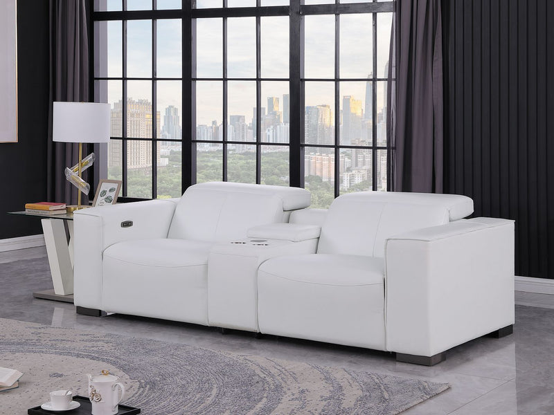 1208 - Dual Power Reclining Console Loveseat - R&R Furniture Gallery (Fountain Valley, CA)