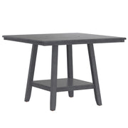 Counter Height Dining Table With Tapered Base And Lazy Susan - Gray - R&R Furniture Gallery (Fountain Valley, CA)