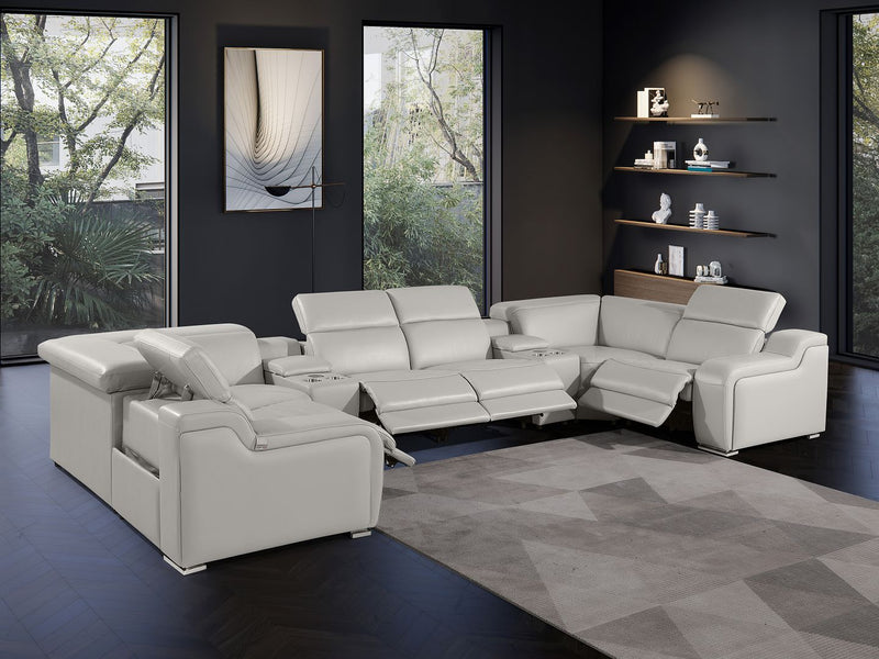 1116 - 8-Piece U-Shaped Sectional Sofa In With 4 Power Recliners & Power Headrest