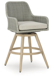 Seton Creek - Barstool With Cushion (Set of 2) - Beige / Gray - R&R Furniture Gallery (Fountain Valley, CA)