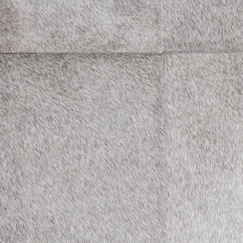 Square upholstered Landyn ottoman in Sparrow Gray with plush fabric, featuring a sturdy wooden base from Classic Home.