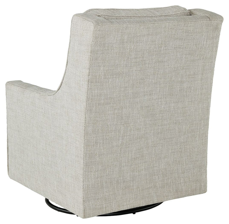 Kambria - Swivel Glider Accent Chair - Fog - R&R Furniture Gallery (Fountain Valley, CA)