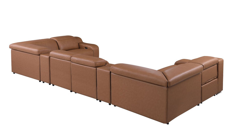 1116 - 8-Piece U-Shaped Sectional Sofa In With 2 Power Recliners & Power Headrests