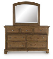 Feddinger - Dresser And Mirror - Medium Brown - R&R Furniture Gallery (Fountain Valley, CA)