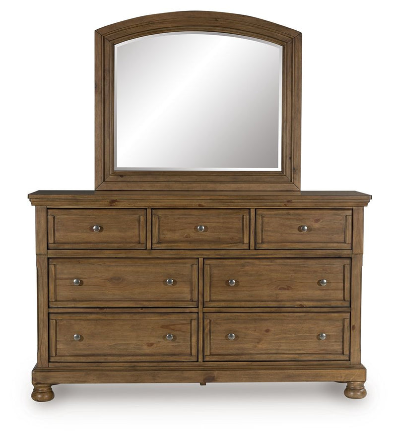 Feddinger - Dresser And Mirror - Medium Brown - R&R Furniture Gallery (Fountain Valley, CA)