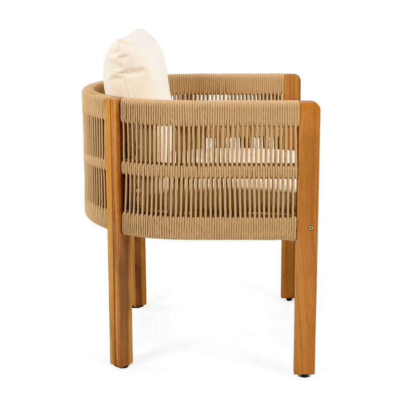 Outdoor Dining Chairs With Rope Handles (Set of 2) - R&R Furniture Gallery (Fountain Valley, CA)