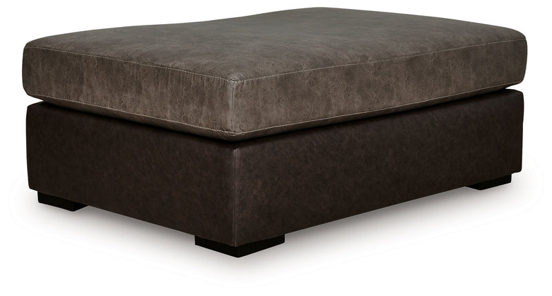 Castille Way - Oversized Accent Ottoman - Fossil - R&R Furniture Gallery (Fountain Valley, CA)